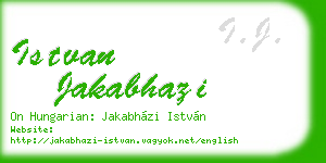 istvan jakabhazi business card